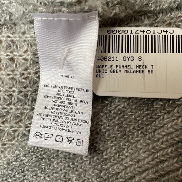 𝅺PINK Tartan Sweater Dress Tunic BNWT Sz Small Gray - Picture 8 of 9